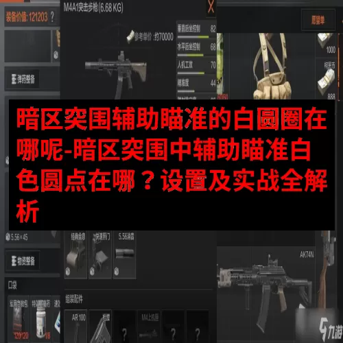 暗区突围辅助瞄准的白圆圈在哪呢-暗区突围中辅助瞄准白色圆点在